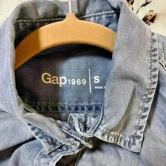 Vintage Gap 1969 Lyocell Chambray Button Down Shirt Women's‎ Size Small - Picture 4 of 8